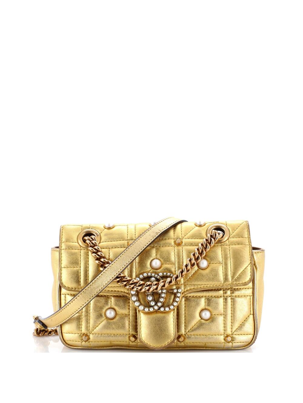 Gucci Pearly Gg Marmont Flap Bag #370072G96B